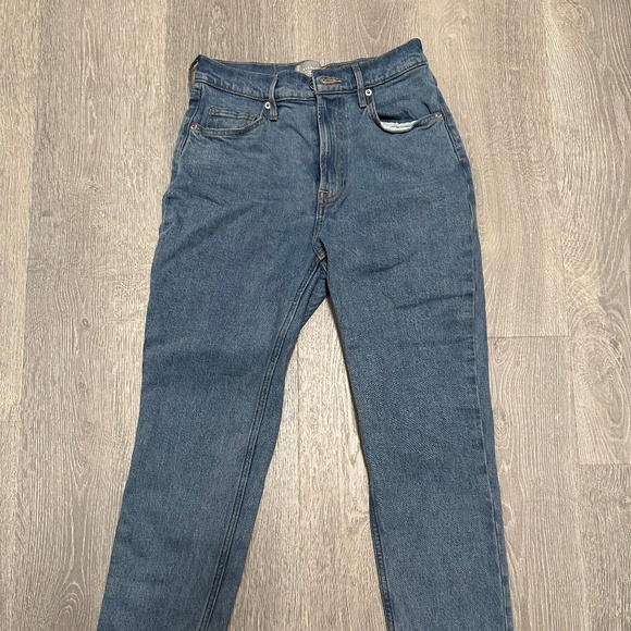 Everlane Jeans Crop Original Cheeky High Rise Blue Denim Straight - Picture 1 of 6